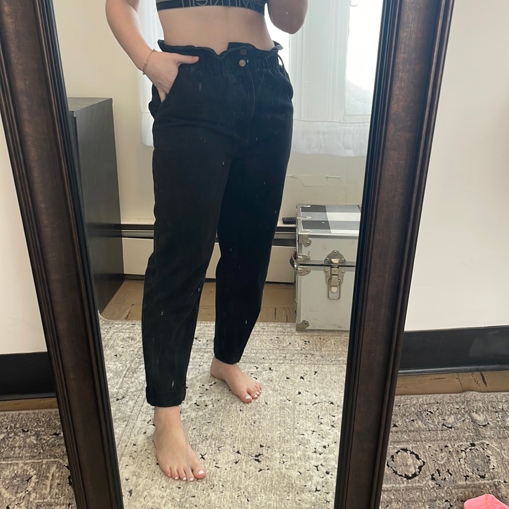 Paper Bag Black Jeans